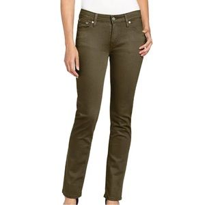 NWT Women's Levis Classic Mid Rise Skinny Jeans GreenSz 28 x 32